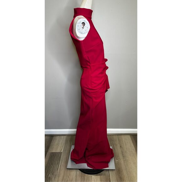 NWT CHIARA BONI LA PETITE ROBE Gudrum Halter Ruffle Gown Size 44(US8) $995 - Picture 8 of 11